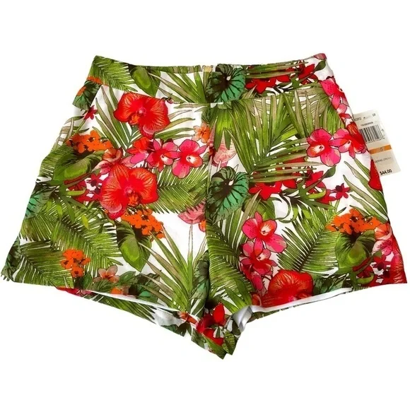 NWT GB Tropical Print Dressy Shorts Size Small - Picture 1 of 11